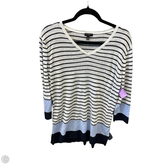 Top Long Sleeve By Talbots In Striped Pattern, Size: Xlp