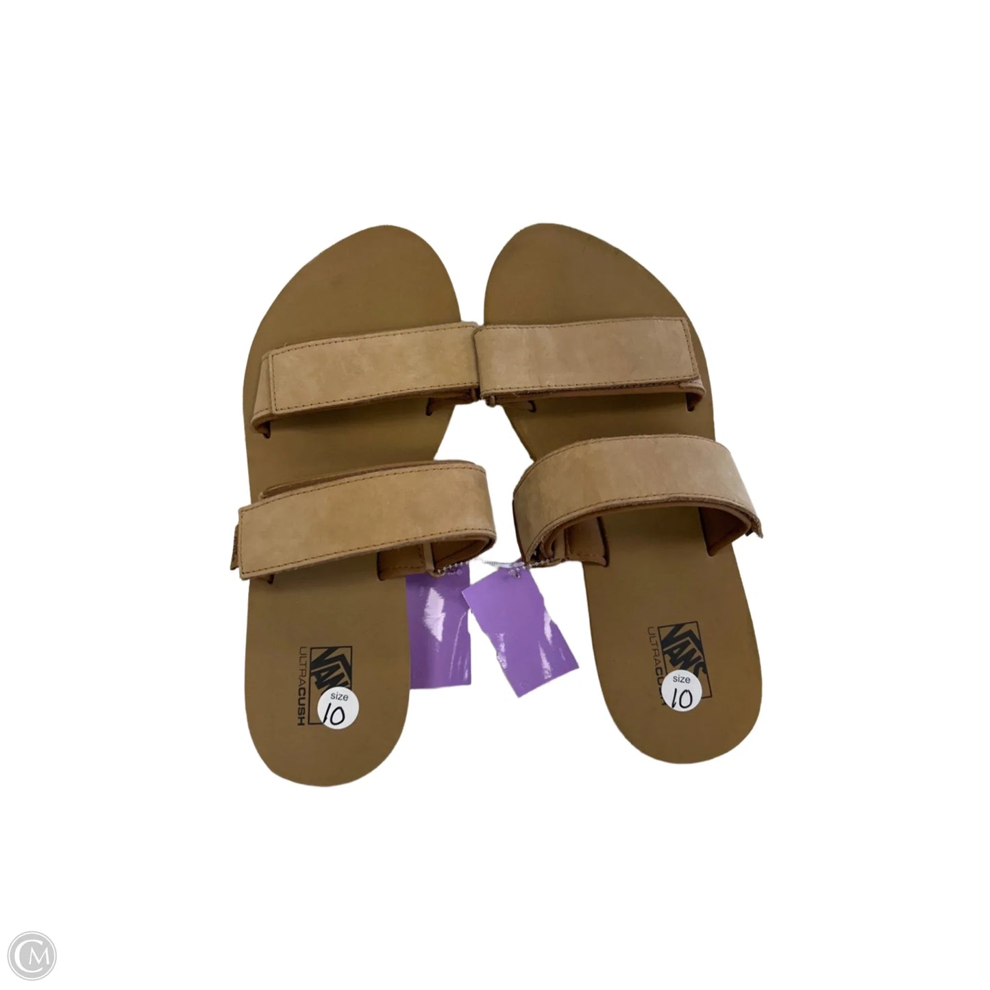 Sandals Flats By Vans In Brown, Size: 10