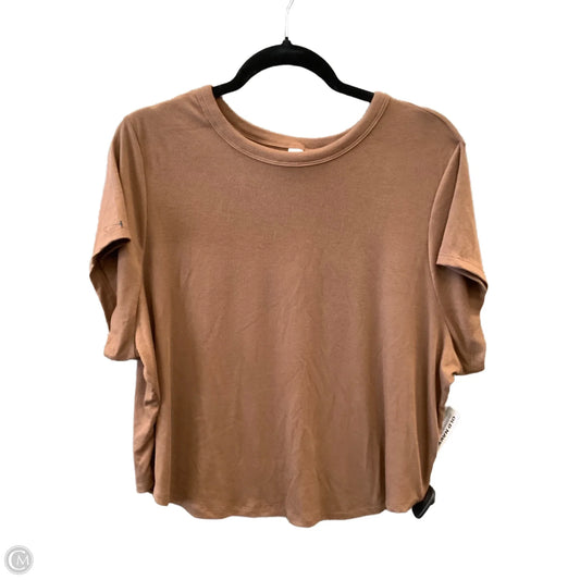 Athletic Top Short Sleeve By Old Navy In Brown, Size: 3x