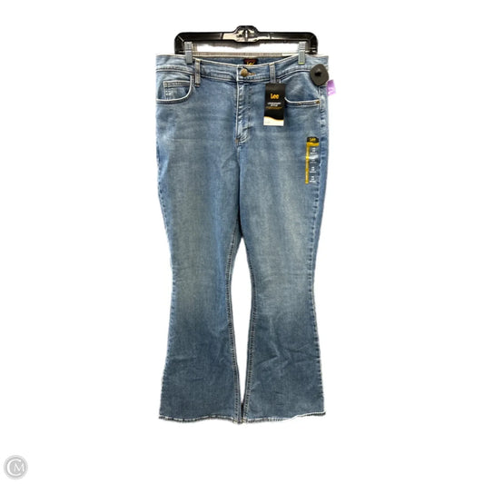 Jeans Boot Cut By Lee In Blue Denim, Size: 14