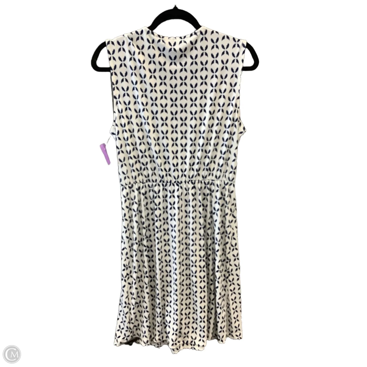Dress Casual Midi By Banana Republic In Blue & White, Size: M