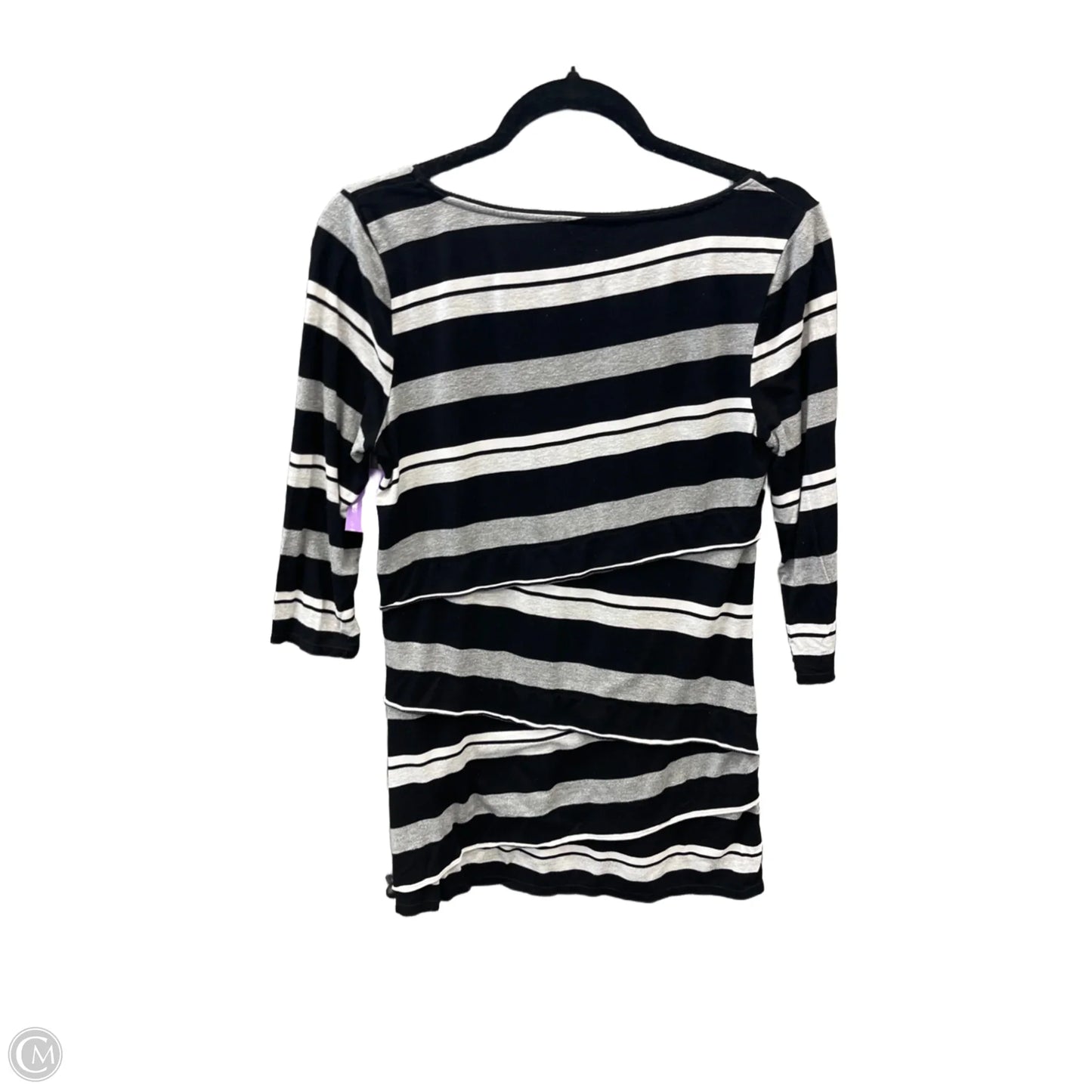 Top Long Sleeve By White House Black Market In Striped Pattern, Size: S