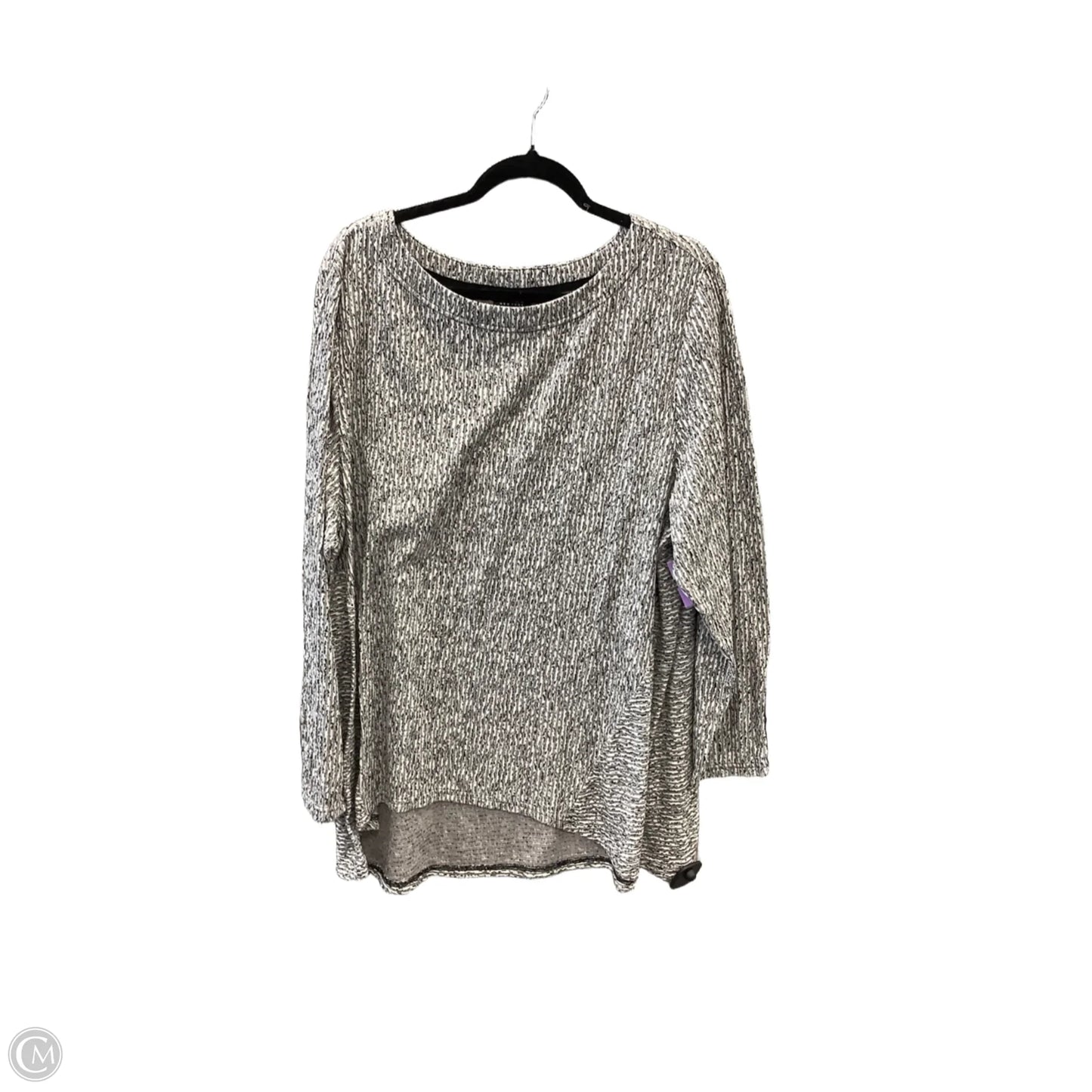 Top Long Sleeve By Jones New York In Grey, Size: 3x