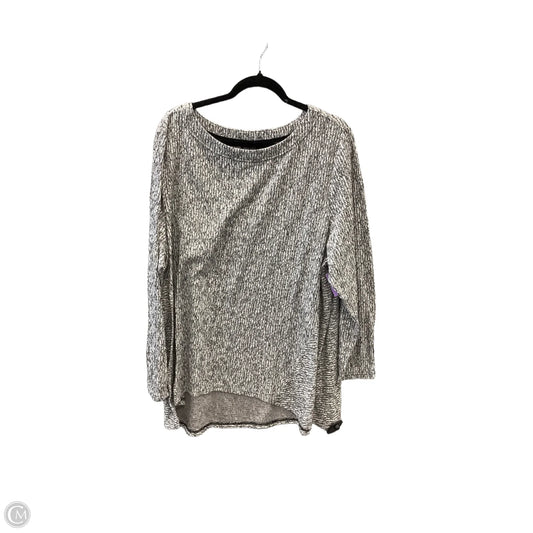 Top Long Sleeve By Jones New York In Grey, Size: 3x