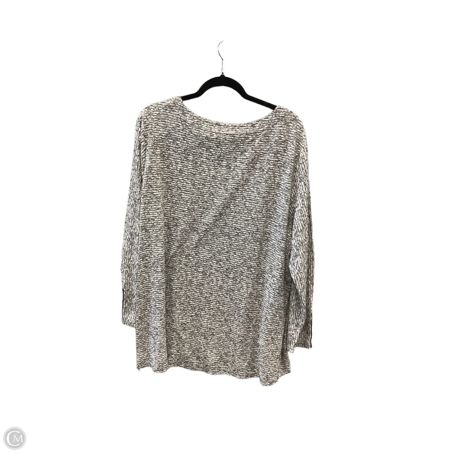 Top Long Sleeve By Jones New York In Grey, Size: 3x