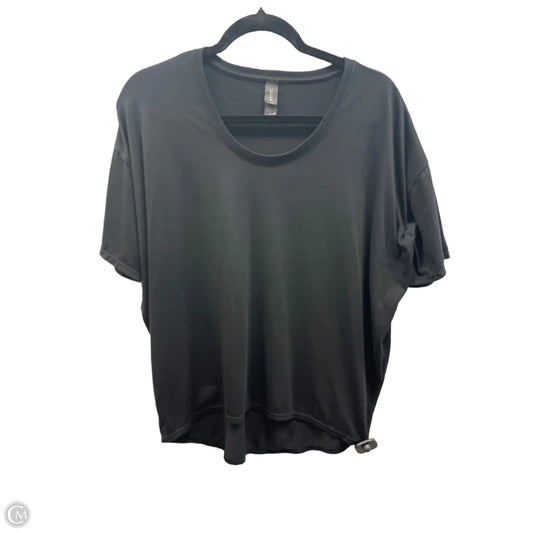 Athletic Top Short Sleeve By Anvil In Black, Size: L