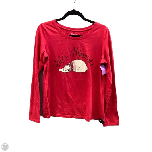 Top Long Sleeve By Relativity In Red, Size: M