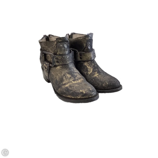 Boots Western By Freebird In Black & Gold, Size: 7