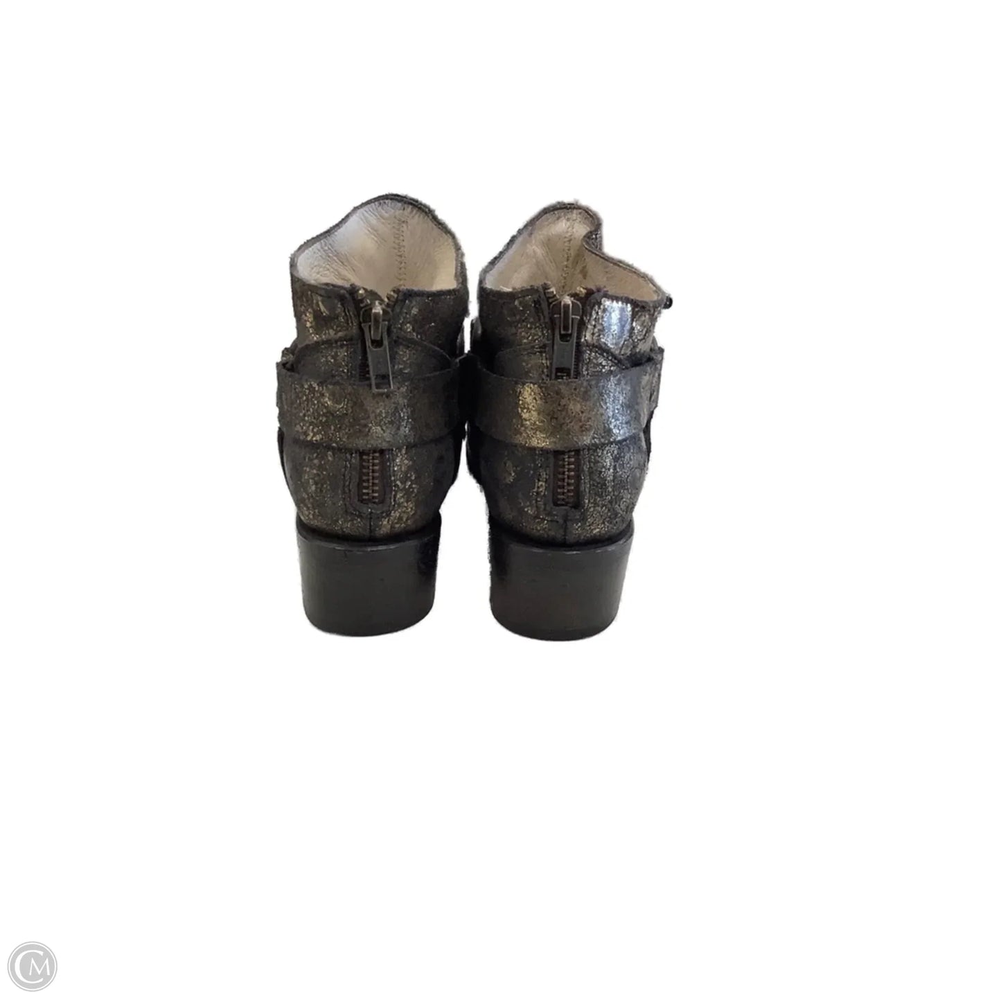Boots Western By Freebird In Black & Gold, Size: 7