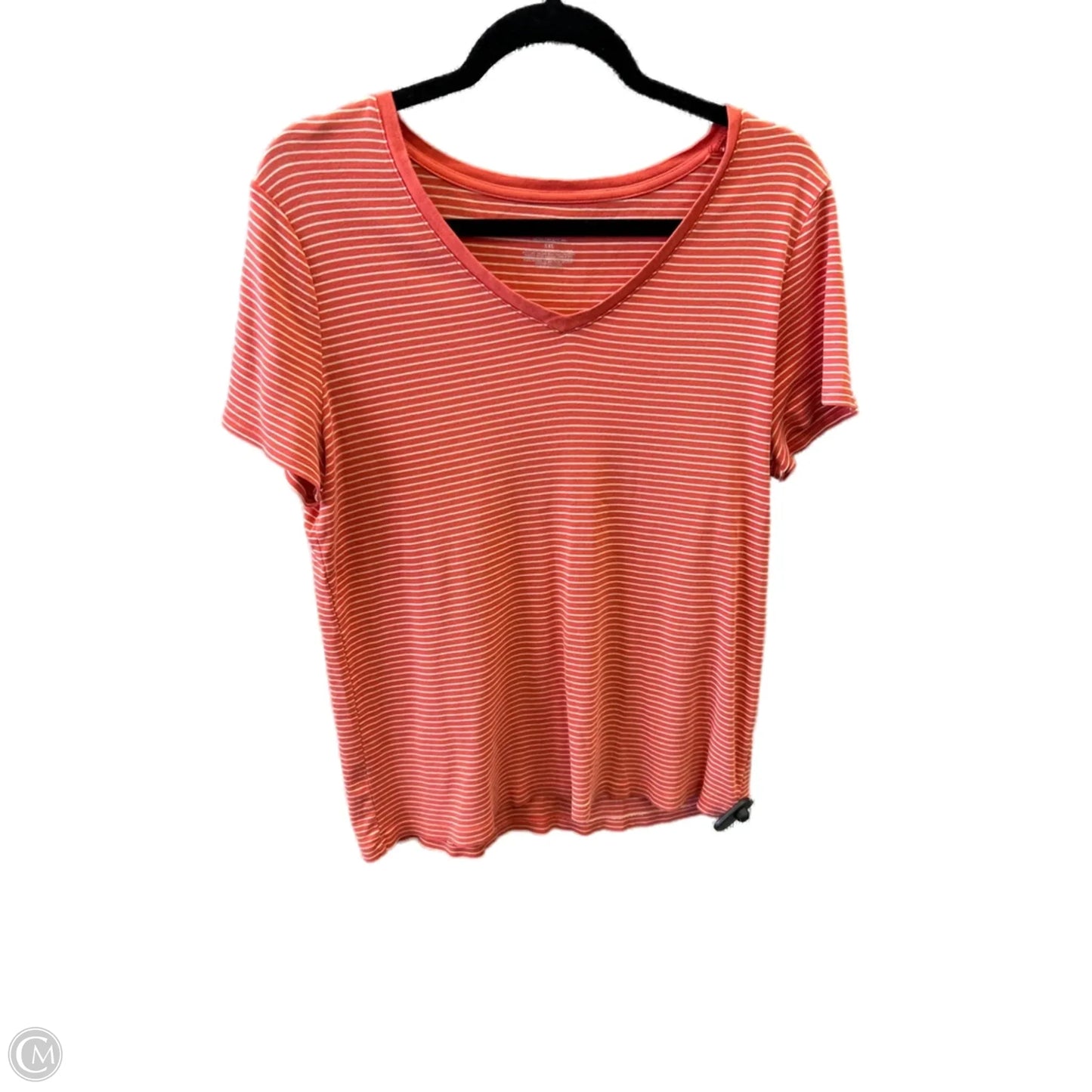 Top Short Sleeve Basic By Merona In Coral, Size: Xxl