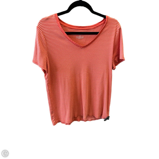 Top Short Sleeve Basic By Merona In Coral, Size: Xxl