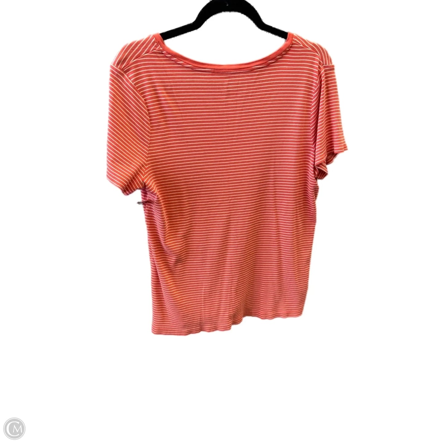 Top Short Sleeve Basic By Merona In Coral, Size: Xxl