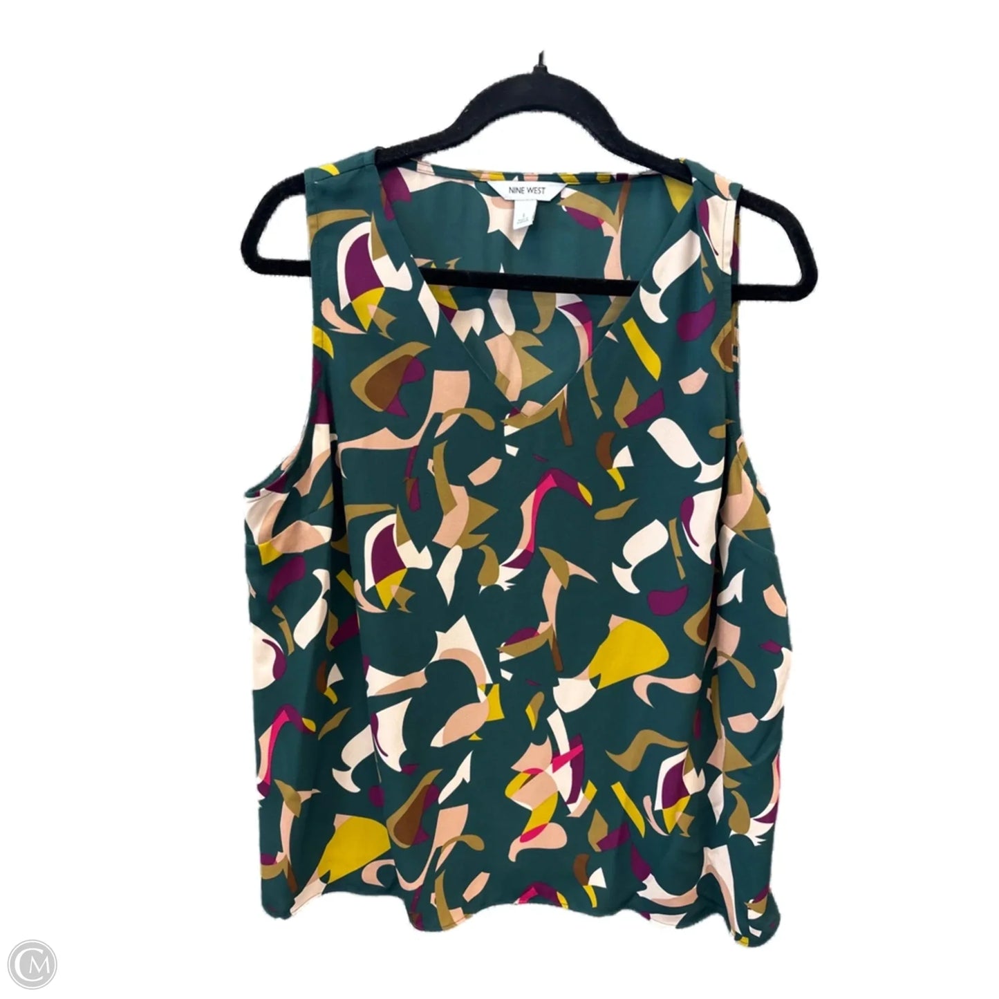 Top Sleeveless By Nine West Apparel In Green, Size: L
