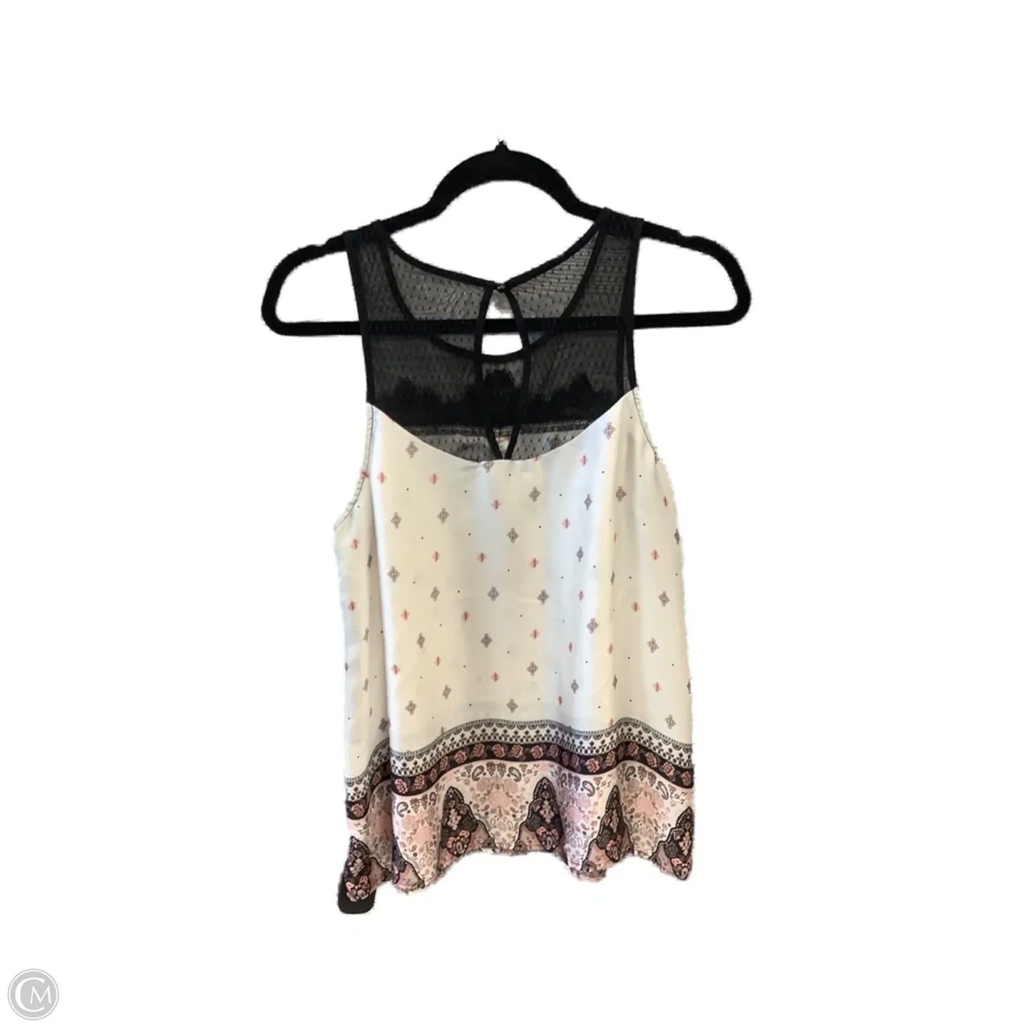 Top Sleeveless By Maurices In Black & White, Size: L