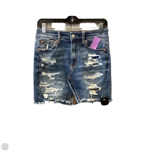 Skirt Short & Mini By American Eagle In Blue Denim, Size: 4