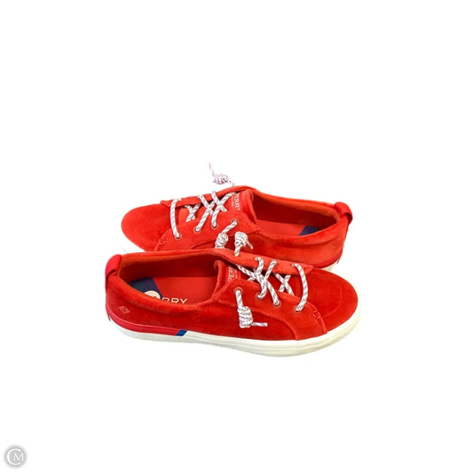 Shoes Sneakers By Sperry In Red, Size: 6