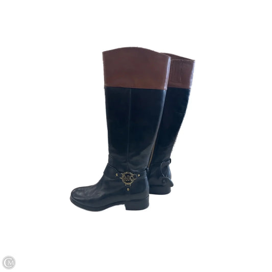 Boots Knee Flats By Michael By Michael Kors In Black & Brown, Size: 6