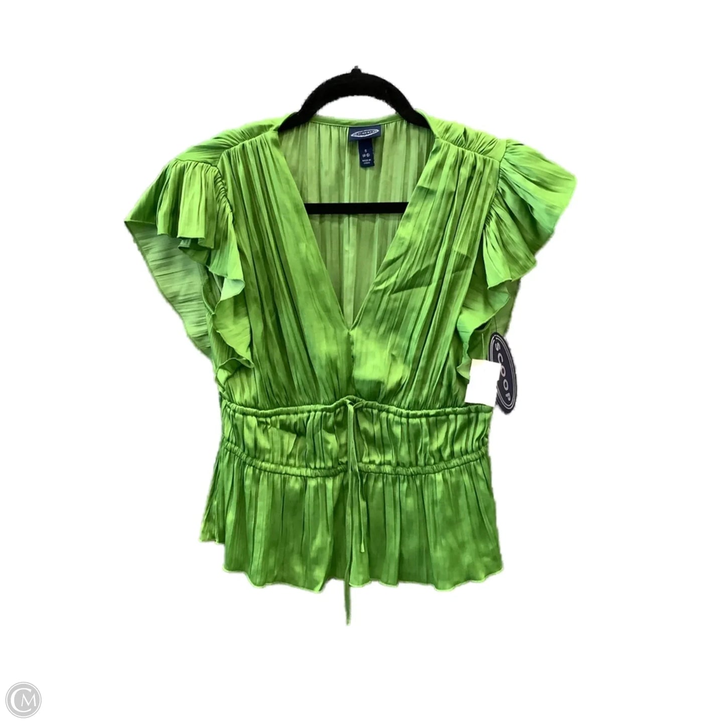 Top Short Sleeve By Scoop In Green, Size: S