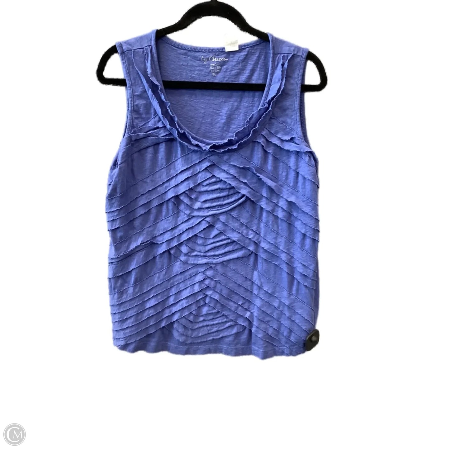 Top Sleeveless By Chicos In Blue, Size: M