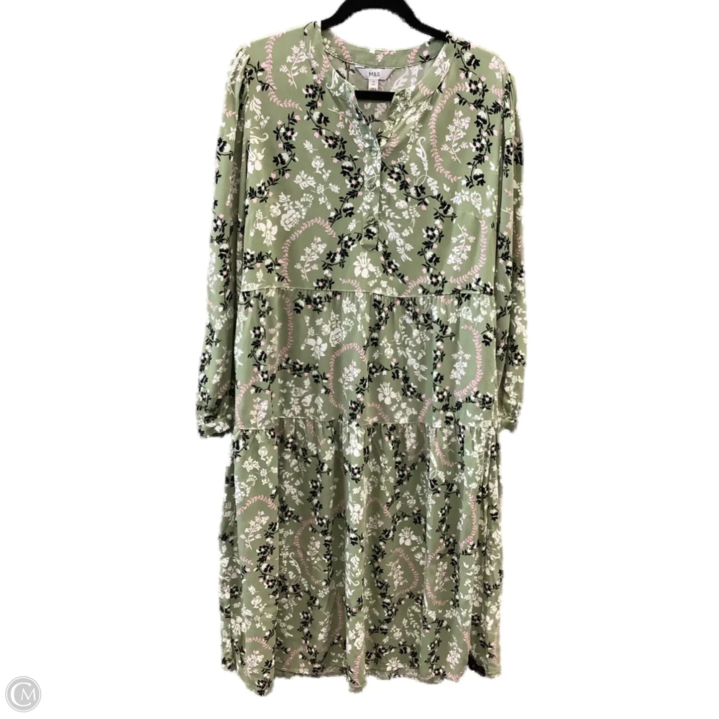 Dress Casual Midi By Clothes Mentor In Green, Size: M
