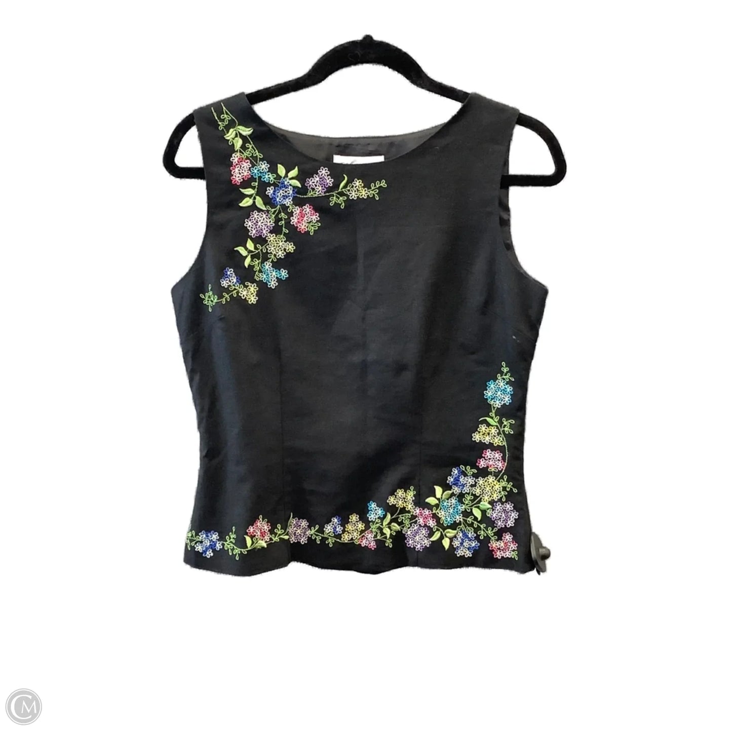 Top Sleeveless By Dressbarn In Black, Size: S