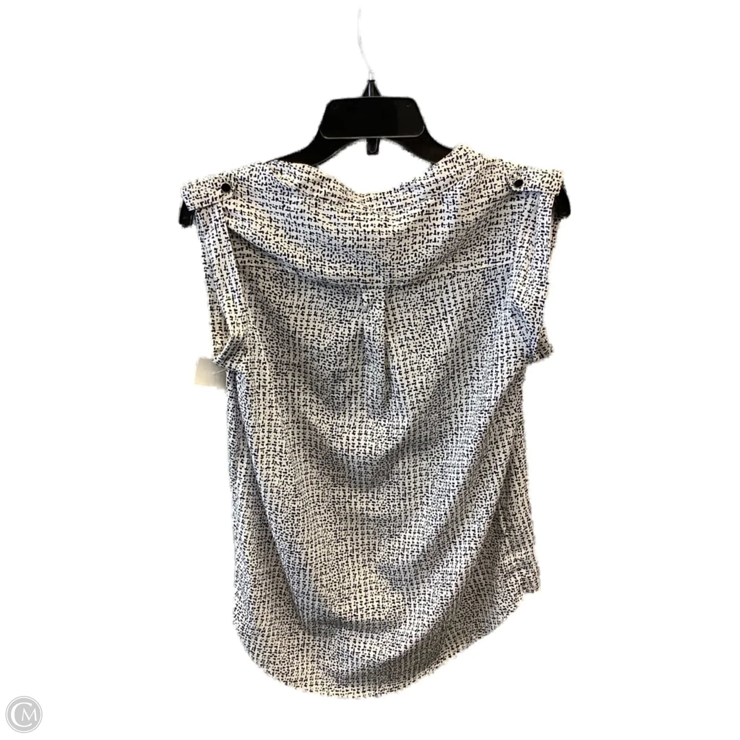 Top Sleeveless By Clothes Mentor In Blue & White, Size: S