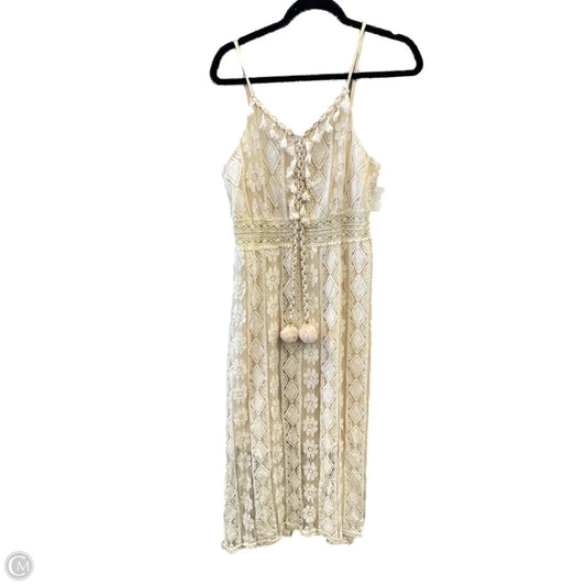 Dress Casual Midi By Shein In Cream, Size: Xl