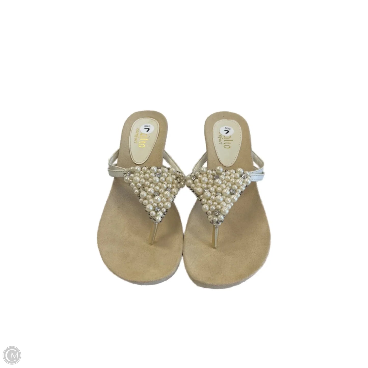 Sandals Heels Wedge By Rialto In Brown, Size: 7