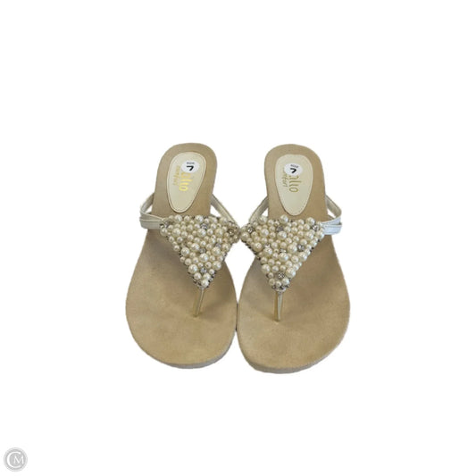 Sandals Heels Wedge By Rialto In Brown, Size: 7