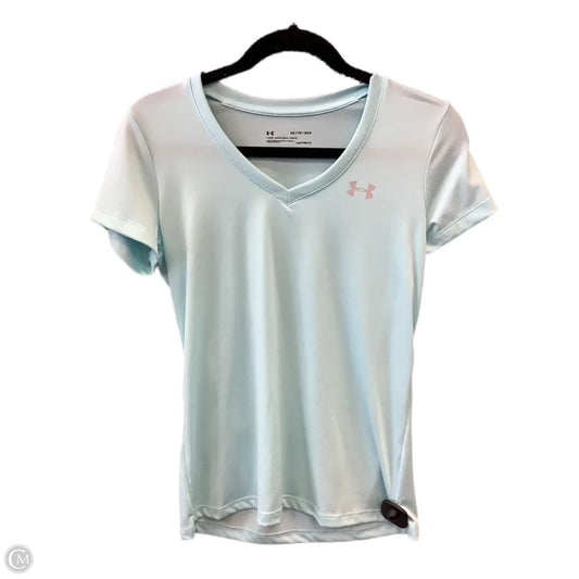 Athletic Top Short Sleeve By Under Armour In Blue, Size: Xs