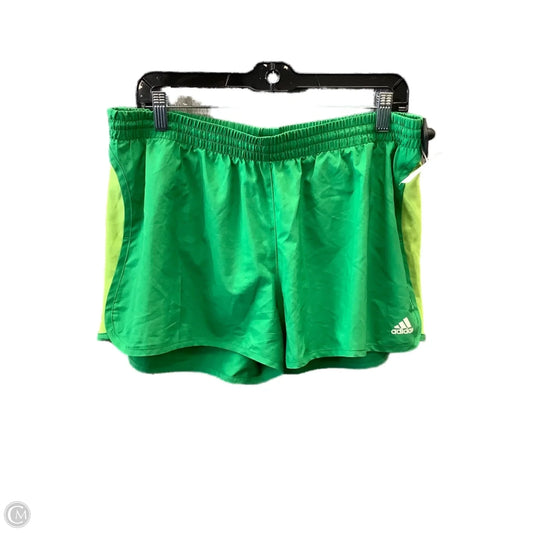 Athletic Shorts By Adidas In Green, Size: L