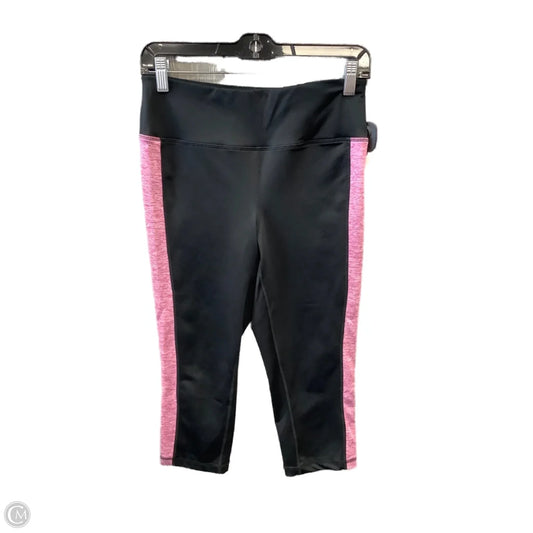 Athletic Capris By Ideology In Black & Pink, Size: M