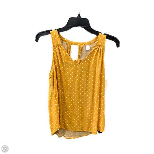 Top Sleeveless By Old Navy In Yellow, Size: Xs