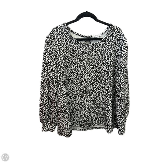 Top Long Sleeve By Ophelia Roe In Animal Print, Size: 2x