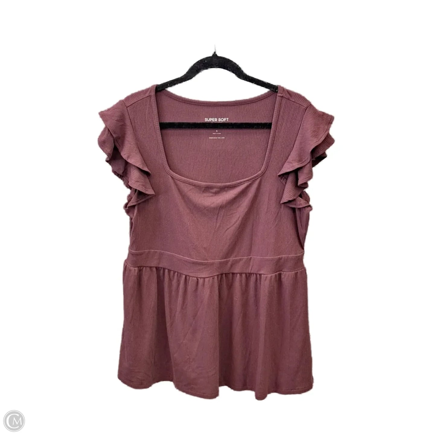 Top Short Sleeve By Torrid In Purple, Size: 1x