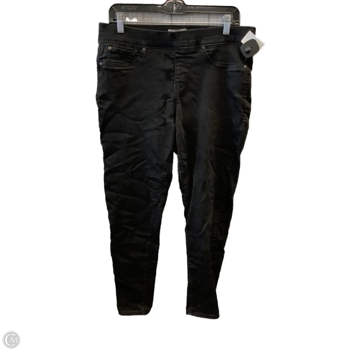 Jeans Skinny By Falls Creek In Black Denim, Size: 12