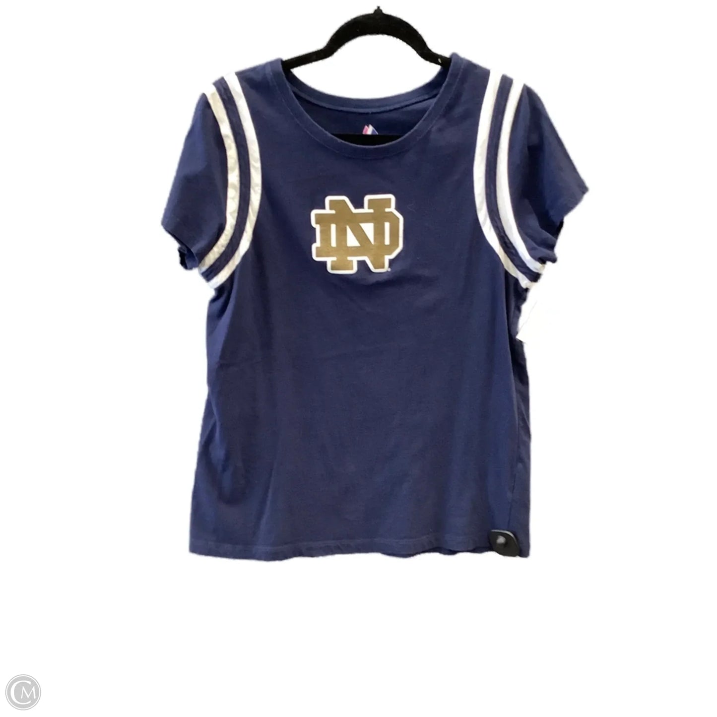 Athletic Top Short Sleeve By Majestic In Navy, Size: Xl