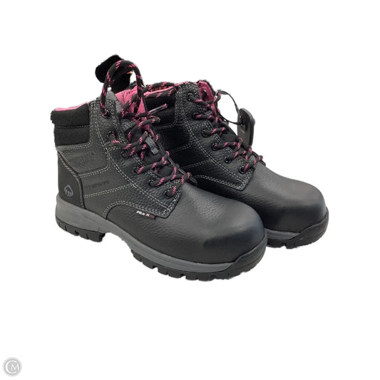 Boots Ankle Flats By Cmb In Black & Pink, Size: 6.5