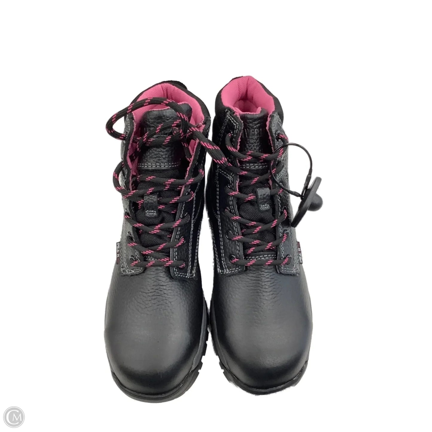 Boots Ankle Flats By Cmb In Black & Pink, Size: 6.5