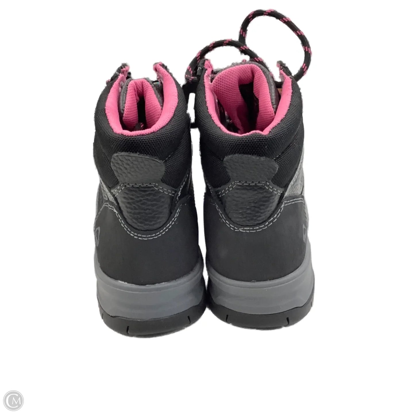 Boots Ankle Flats By Cmb In Black & Pink, Size: 6.5