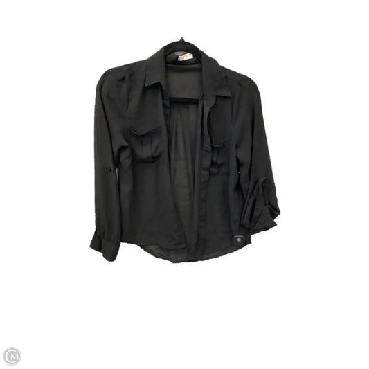Top Long Sleeve By Mine In Black, Size: S
