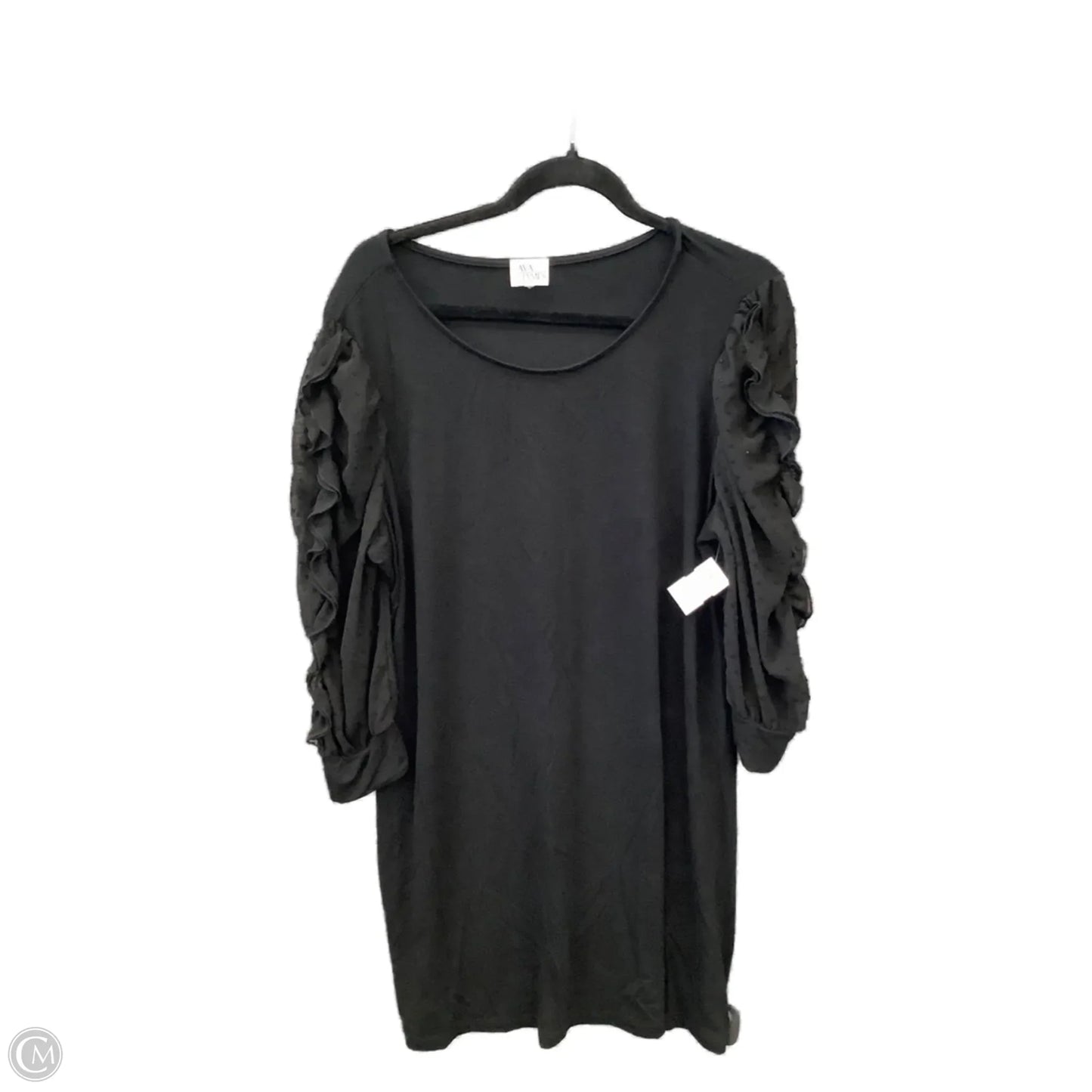 Dress Casual Midi By Ava James In Black, Size: 1x