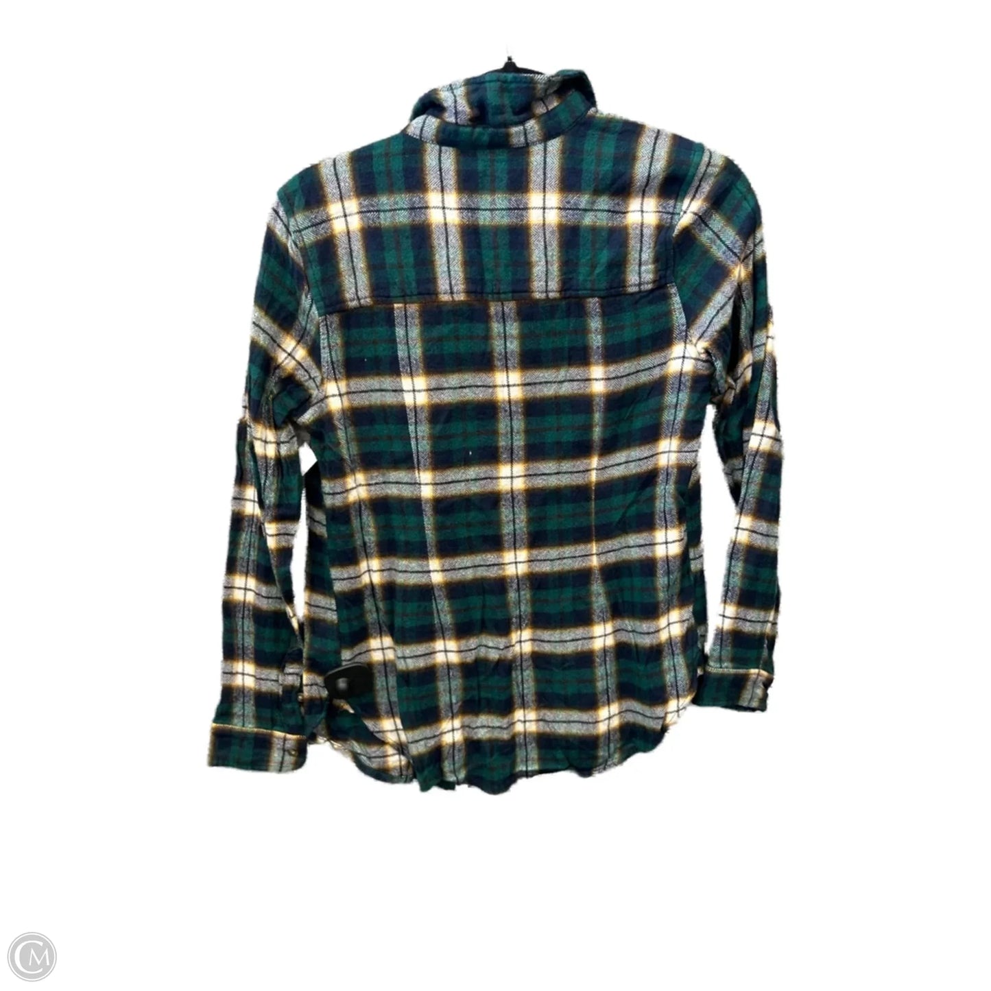 Top Long Sleeve By American Eagle In Plaid Pattern, Size: S