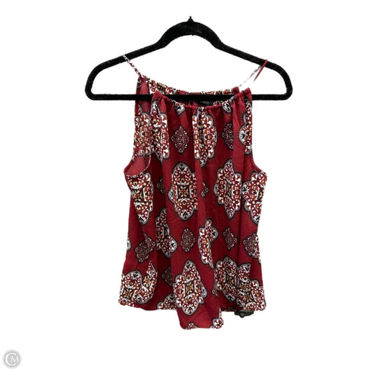 Top Sleeveless By Ann Taylor In Red, Size: M