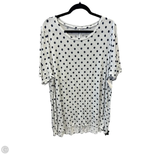 Top Short Sleeve By Lane Bryant In Polkadot Pattern, Size: 3x