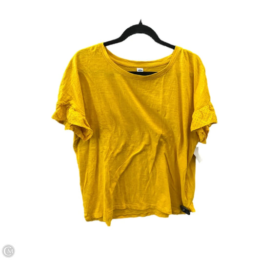 Top Short Sleeve By Old Navy In Yellow, Size: L