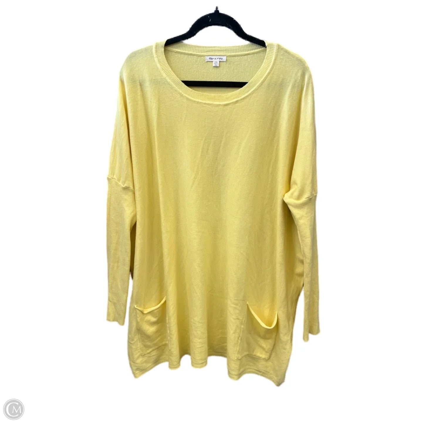 Top Long Sleeve By Tea N Rose In Yellow, Size: L