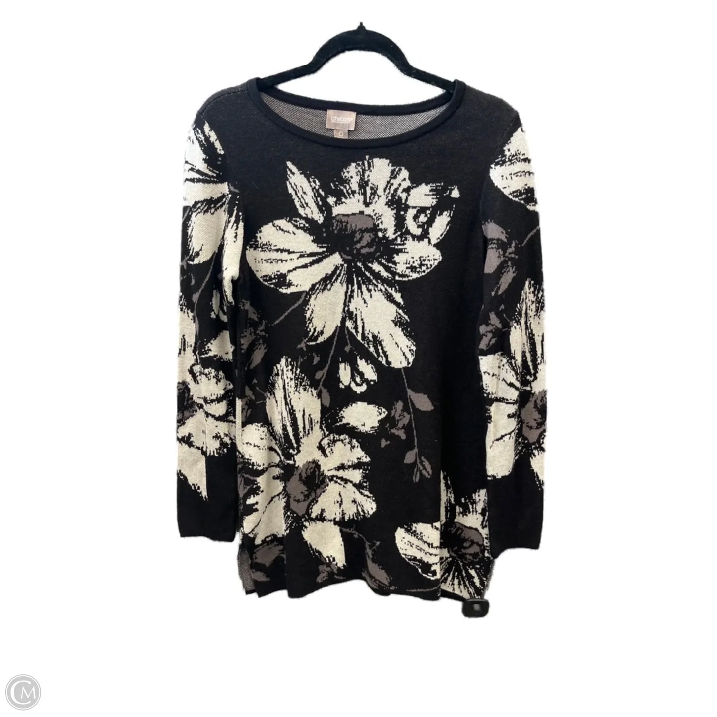 Sweater By Chicos In Black, Size: M