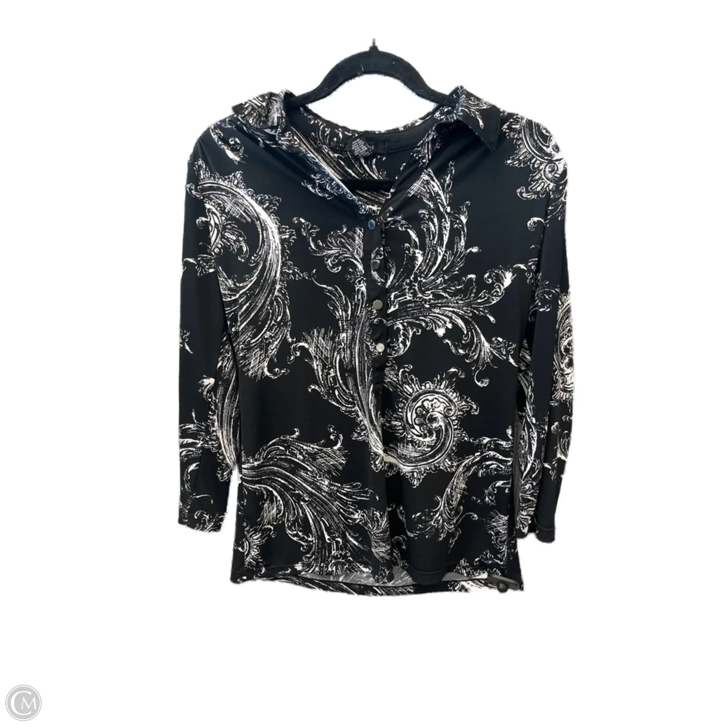 Top Long Sleeve By Alfani In Black, Size: M