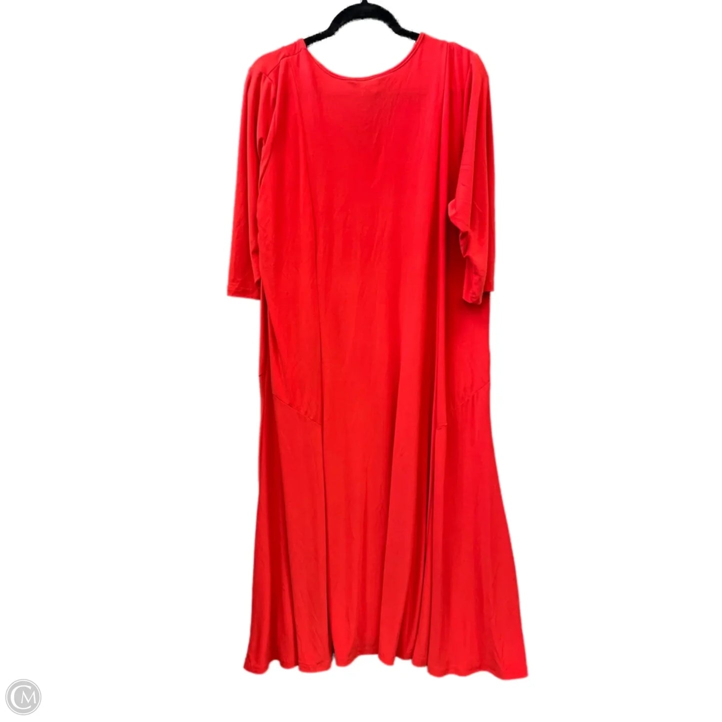 Dress Casual Midi By Nina Leonard In Red, Size: 2x